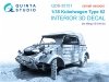 Quinta Studio QDS-35151 Kubelwagen Type 82 3D-Printed & coloured Interior on decal paper (Meng VS-016) (Small version) 1/35